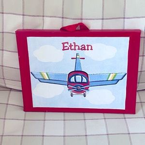 Tiddliwink Design personalized airplane painted picture.